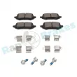 Jeu de 4 plaquettes de frein arrière RAP BRAKES R-P1708 - Visuel 1