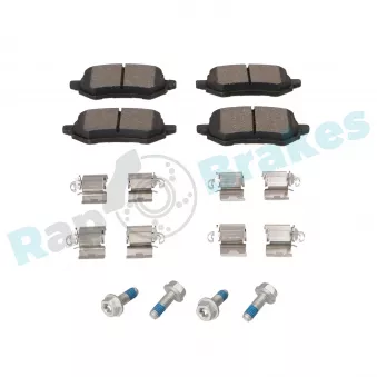 Jeu de 4 plaquettes de frein arrière RAP BRAKES R-P1708