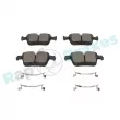 Jeu de 4 plaquettes de frein arrière RAP BRAKES R-P1701 - Visuel 1