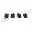 Jeu de 4 plaquettes de frein arrière RAP BRAKES R-P1701 - Visuel 3