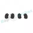 Jeu de 4 plaquettes de frein arrière RAP BRAKES R-P1699 - Visuel 3