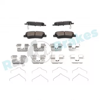 Jeu de 4 plaquettes de frein arrière RAP BRAKES R-P1678