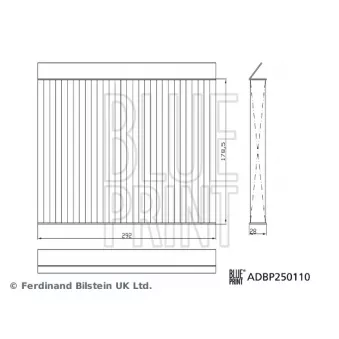 Filtre, air de l'habitacle BLUE PRINT ADBP250110