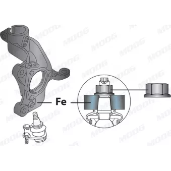 Rotule de suspension avant droit MOOG VO-BJ-13582