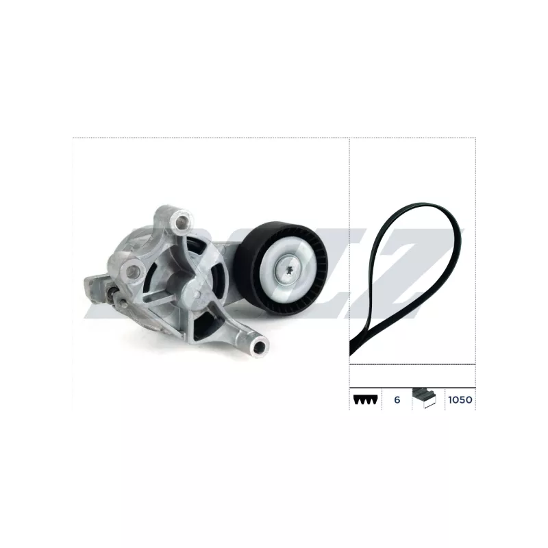 Jeu de courroies trapézoïdales à nervures DOLZ SKD309A