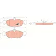Jeu de 4 plaquettes de frein avant TRW GDB1040 - Visuel 1