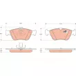 Jeu de 4 plaquettes de frein avant TRW GDB1205 - Visuel 1