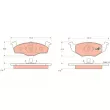 Jeu de 4 plaquettes de frein avant TRW GDB1274 - Visuel 1