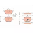 Jeu de 4 plaquettes de frein avant TRW GDB1403 - Visuel 1