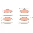 Jeu de 4 plaquettes de frein avant TRW GDB1461 - Visuel 1