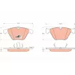 Jeu de 4 plaquettes de frein avant TRW GDB1498 - Visuel 1