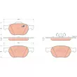 Jeu de 4 plaquettes de frein avant TRW GDB1532 - Visuel 1