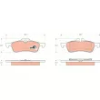 Jeu de 4 plaquettes de frein arrière TRW GDB1561 - Visuel 1