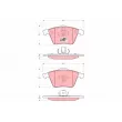 Jeu de 4 plaquettes de frein avant TRW GDB1607 - Visuel 1