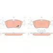 Jeu de 4 plaquettes de frein avant TRW GDB1625 - Visuel 1
