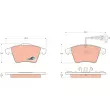 Jeu de 4 plaquettes de frein avant TRW GDB1651 - Visuel 1