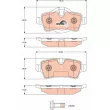 Jeu de 4 plaquettes de frein arrière TRW GDB1766 - Visuel 1