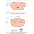 Jeu de 4 plaquettes de frein avant TRW GDB1821 - Visuel 1