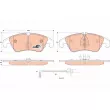 Jeu de 4 plaquettes de frein avant TRW GDB1908 - Visuel 1