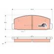 Jeu de 4 plaquettes de frein arrière TRW GDB3088 - Visuel 1