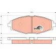 Jeu de 4 plaquettes de frein avant TRW GDB3195 - Visuel 1