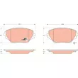 Jeu de 4 plaquettes de frein avant TRW GDB3251 - Visuel 1