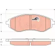 Jeu de 4 plaquettes de frein avant TRW GDB3330 - Visuel 1