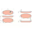 Jeu de 4 plaquettes de frein avant TRW GDB3336 - Visuel 1