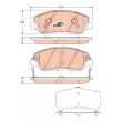 Jeu de 4 plaquettes de frein avant TRW GDB3418 - Visuel 1