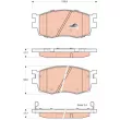 Jeu de 4 plaquettes de frein avant TRW GDB3420 - Visuel 1