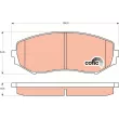 Jeu de 4 plaquettes de frein avant TRW GDB3443 - Visuel 1