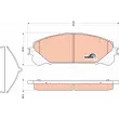 Jeu de 4 plaquettes de frein avant TRW GDB3484 - Visuel 1