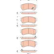 Jeu de 4 plaquettes de frein avant TRW GDB3501 - Visuel 1
