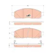 Jeu de 4 plaquettes de frein avant TRW GDB3502 - Visuel 1