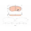 Jeu de 4 plaquettes de frein avant TRW GDB3519 - Visuel 1