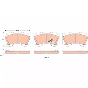 Jeu de 4 plaquettes de frein avant TRW GDB3524