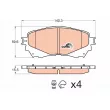 Jeu de 4 plaquettes de frein avant TRW GDB3580 - Visuel 1