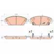 Jeu de 4 plaquettes de frein avant TRW GDB3592 - Visuel 1