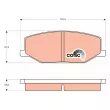 Jeu de 4 plaquettes de frein avant TRW GDB383 - Visuel 1