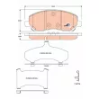 Jeu de 4 plaquettes de frein avant TRW GDB4142 - Visuel 1