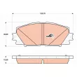 Jeu de 4 plaquettes de frein avant TRW GDB4173 - Visuel 1