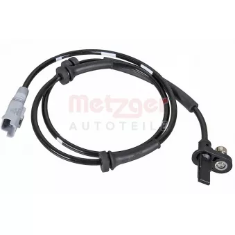 Capteur, vitesse de roue arrière METZGER 09001606
