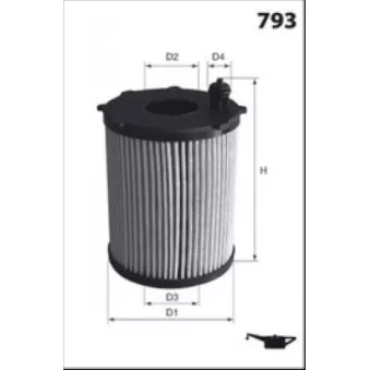 Filtre à huile MECAFILTER ELH4550