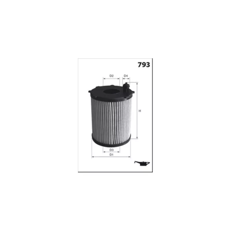 Filtre à huile MECAFILTER ELH4550
