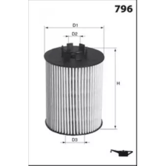 Filtre à huile MECAFILTER ELH4555