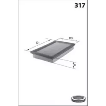 Filtre à air MECAFILTER ELP9717