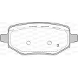 Jeu de 4 plaquettes de frein arrière OPEN PARTS BPA1952.00 - Visuel 2