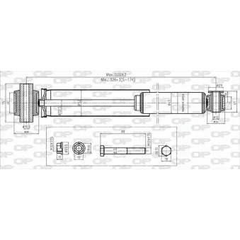 Jeu de 2 amortisseurs arrière OPEN PARTS