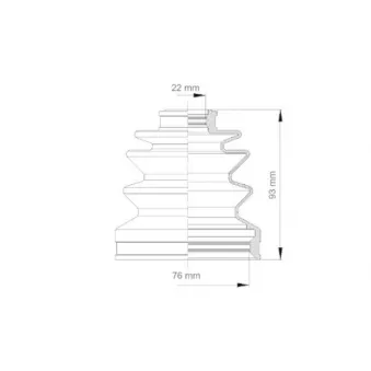 Joint-soufflet, arbre de commande GOOM DB-0691