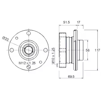 Moyeu de roue avant GOOM WBH-0111
